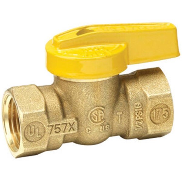 Gourmetgalley VGV1LHB4BB 0.75 In. Brass Gas Ball Valve GO595765 - main