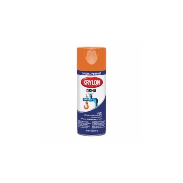 Krylon Industrial OSHA Safety Color Spray Paint, 12 oz Fill, Aerosol Can, Safety Orange, Gloss, 6PK 425-K02410777 - main
