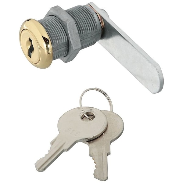 National Hardware V825 Series Utility Lock, Keyed Lock, Y13 Yale, B1 Cole Keyway, Steel/Zinc, Brass N239-186 - main