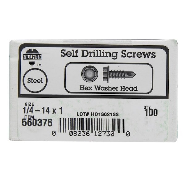 Hillman Sheet Metal Screw, Flange Hex Head Hex Drive, 100 PK 560376 - main