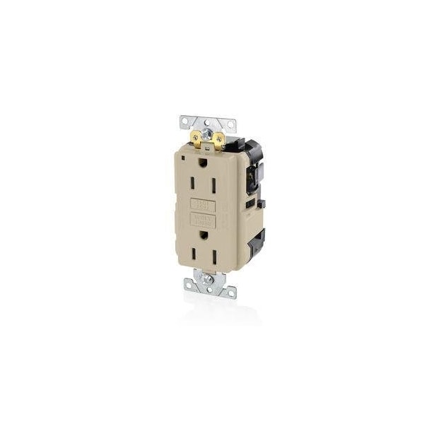 Leviton Lev-Lok GFCI 15A Ind Gr/PI Ivory MGFN1-I - main