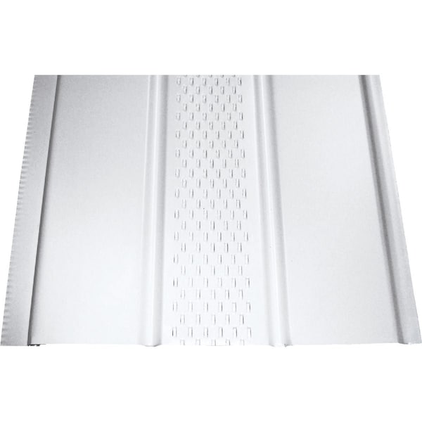 Klauer 12'' Wht Center Vented Aluminum Soffit 48320-AJ20 - main
