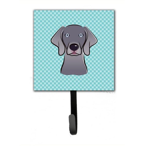 Carolines Treasures Checkerboard Blue Weimaraner Leash and Key Holder BB1169SH4 - main