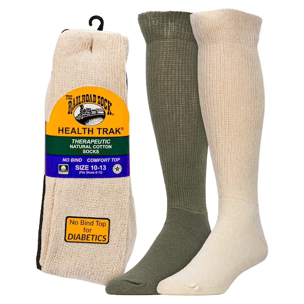 Railroad Sock Men's Health Trak Therapeutic Over-the-Calf Socks, 2PK 991 OTC - main