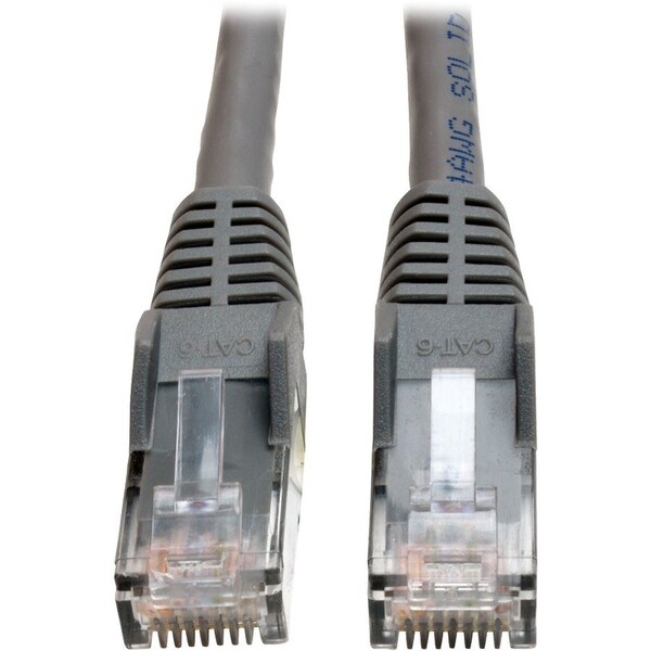 Eaton Tripp Lite Series Cat6 Gigabit Snagless Molded Plenum-Rated UTP Ethernet Cable, RJ45 M/M, N201-050-GY-P - main