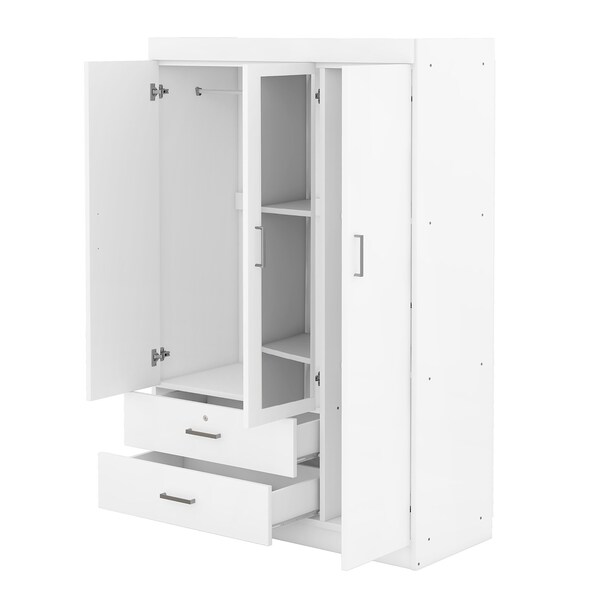 Homeroots White Solid and Manufactured Wood Bedroom Set 592879 - main