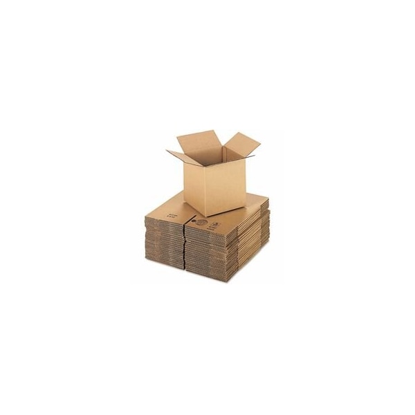 Universal Cubed FixedDepth Corrugated Shipping Boxes, RSC, Medium, 8 x 8 x 8, Brown Kraft, 25PK UFS888 - main