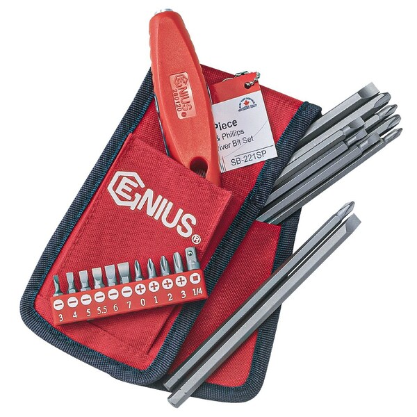 Genius Tools 21PC Slotted & Phillips Screwdriver Bit Sets SB-221SP - main