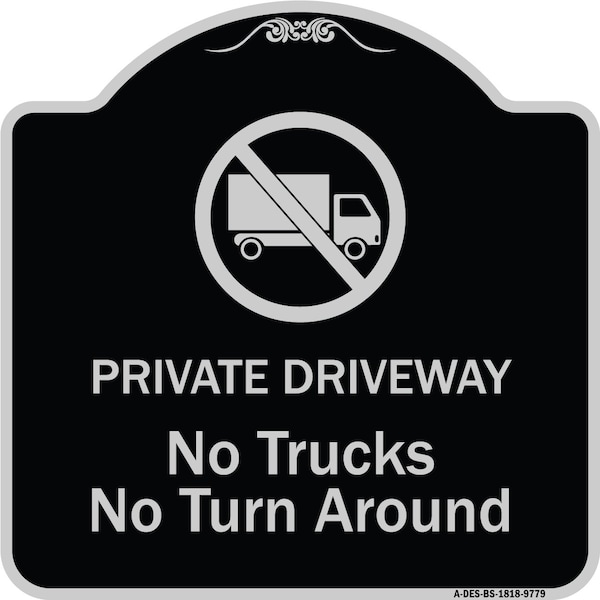 Signmission Black & Silver, 18 Inch x 18 Inch, Heavy Gauge Aluminum A-DES-BS-1818-9779 - main