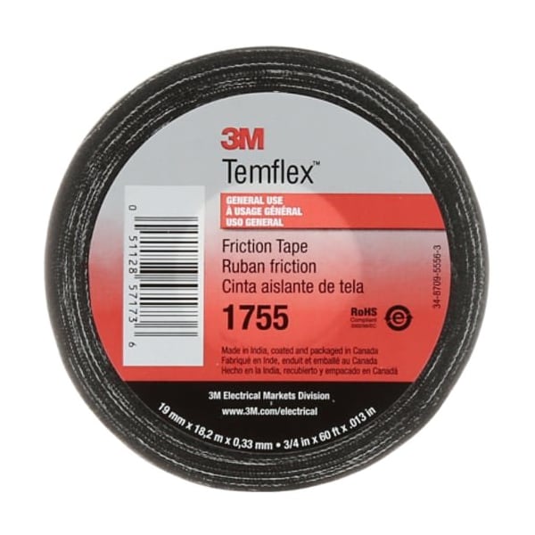3M Temflex Cotton Friction Tape 1755, 20PK 7000058870 - main