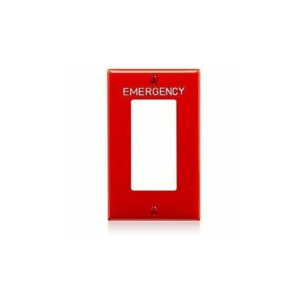 Leviton Receptacle Wallplate, Gang 1, Red 80401-REW - main