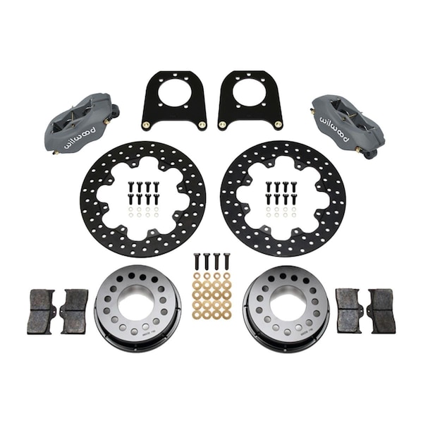 Wilwood Forged Dynalite Rear Drag Brake Kit - 12 Bolt Chevy with C-Clip Elim. WIL140-4545-BD - main