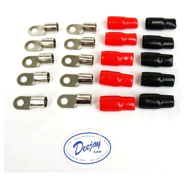 Deejay Led Crimp Connector Style for 0 Gauge Wire, 10PK TBH1GA10 - main