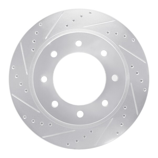 Dynamic Friction Co DFC Brake Rotor - Drilled and Slotted - Silver 631-67102L - main