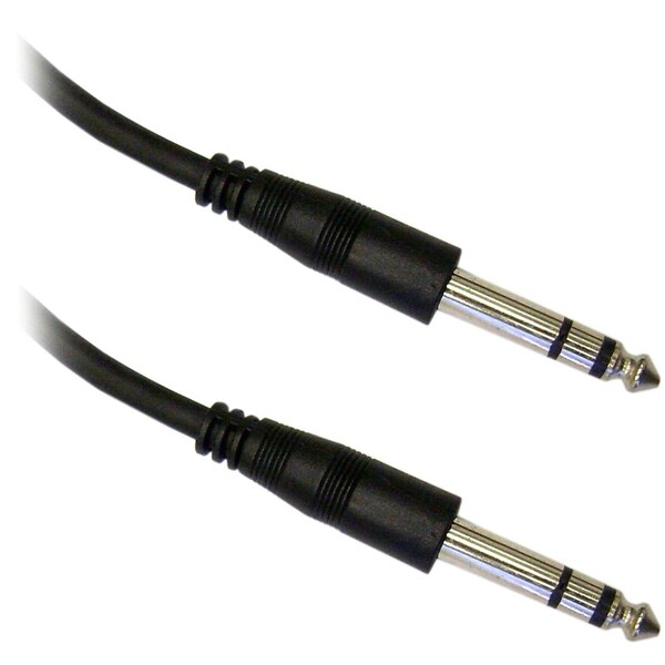 Cable Wholesale 0.25 in. Stereo Audio Patch Cable, 0.25 in. Male - 6 ft. 10A1-62106 - main