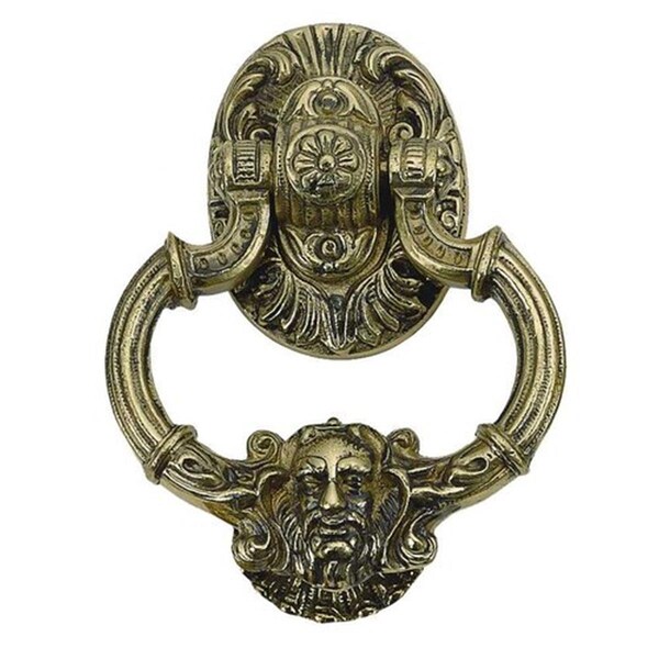 Camp Usa Neptune Door Knocker 7-.37 in. Antique Brass CA2531750 - main