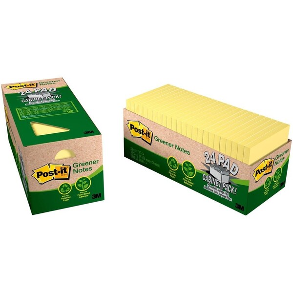 3M Post-It Notes, 3inx3in, Yellow 654R-24CP-CY - main