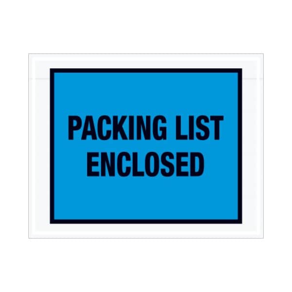 Zoro Select Packing List Envelopes, Blue, PK1000 PL407 - main