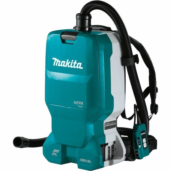 Makita 36V (18V X2) LXT Brushless 1.6Gal HEPA Backpack Vacuum, AWS XCV18ZX - main