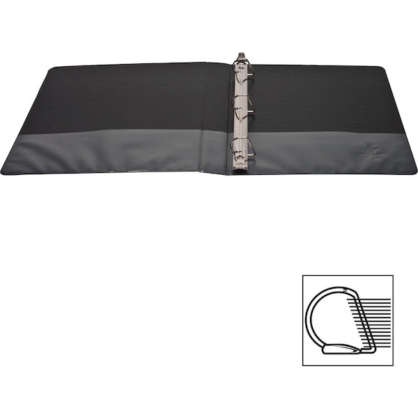Business Source Ring Binder, Black, Clear Sleeve BSN28446 - main