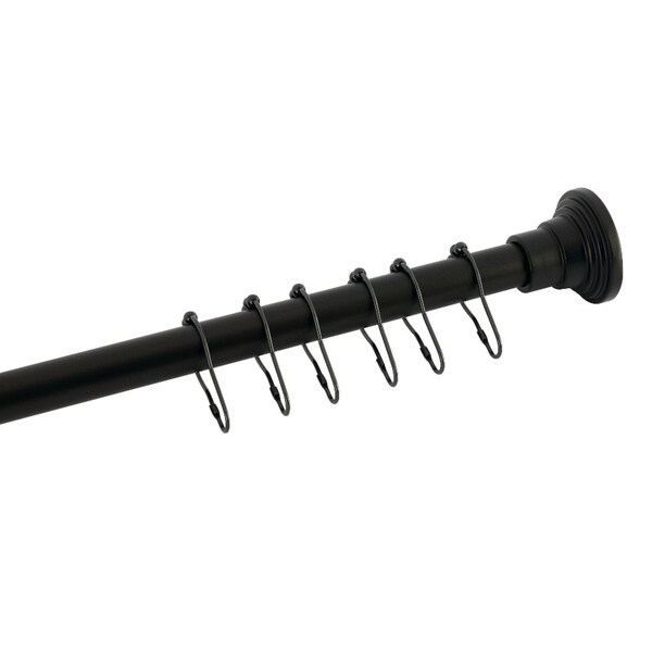 Kingston Brass 38"-60" Stainless Steel Adjustable Shower Curtain Rod with Rings, Oil Rubbed Bronze SCC2815 - main