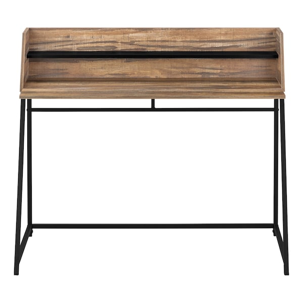 Homeroots 47" Brown and Black Wood and Metal Sled Computer Desk 489977 - main