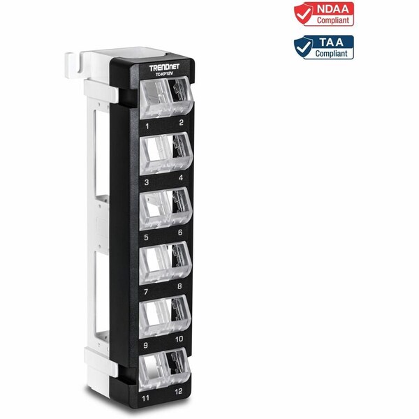 Trendnet 12-PORT BLANK ANGLED WALL MOUNT KEYSTONE PATCH PANEL TC-KP12V - main