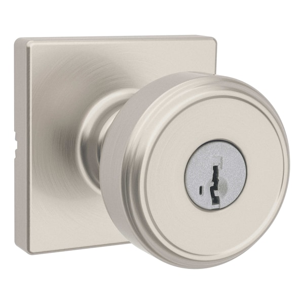 Kwikset Residential Door Knobs Entry Reversible Satin Nickel 400MNKSQT-15S - main
