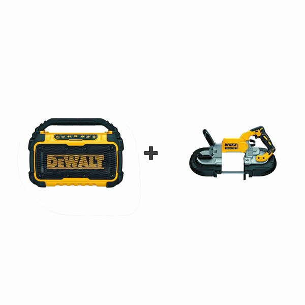Dewalt Jobsite Bluetooth Speaker, 12V, W/Bandsaw DCR010/DCS374B - main