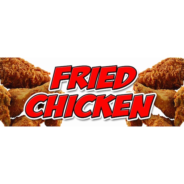 Signmission Safety Sign, 48 in Height, Vinyl, 18 in Length, Fried Chicken D-48 Fried Chicken - main