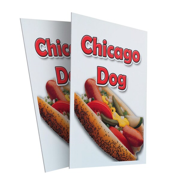 Signmission Chicago Dog, Plastic Signs Only 24 Inch x 36 Inch, Corrugated Plastic, 2PK CSB-2436-2PACK-Chicago Dog - main