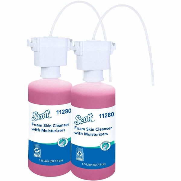 Scott Foam Hand Soap, Under-Counter Refills for KCP Automatic Counter-Mount Dispensers (2 Bottles), PK2 11280 - main