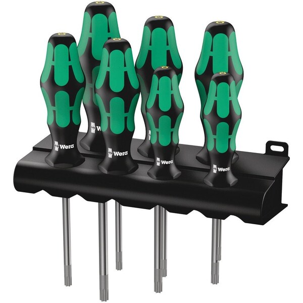 Wera 367/7 TORX HF Kraftform Plus Screwdriver set with holding function and rack, 7 pieces 5223161001 - main
