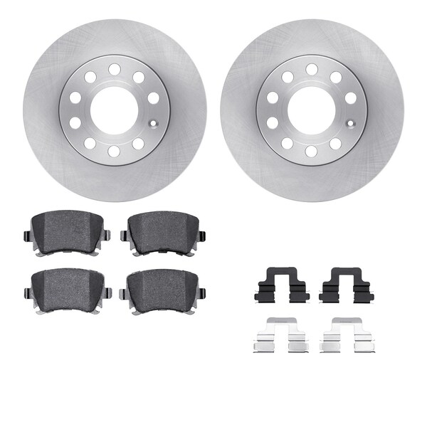 Dynamic Friction Co DFC Brake Rotor with 5000 Brake Pads and Hardware Kit 6512-74311 - main