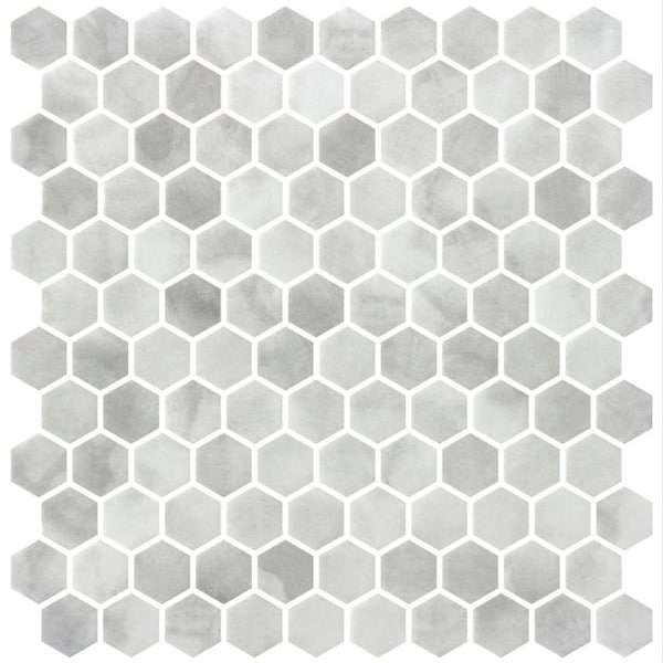 Andova Tiles SAMPLE-Watelle Honeycomb Marble Look Recycled Matte Glass Hexagon Mosaic Wall & Floor Mosaic Tile SAM-ANDWAT1321 - main