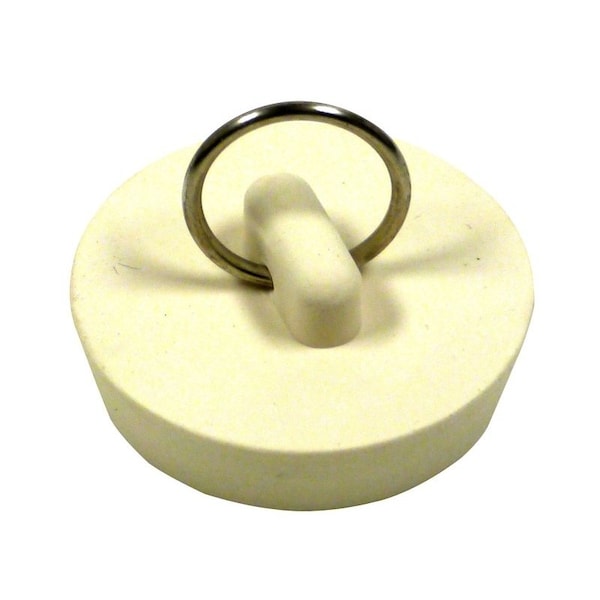 Plumb Pak Duo Fit Series Drain Stopper, Rubber, White, For 158 to 134 in Sink PP820-6 - main