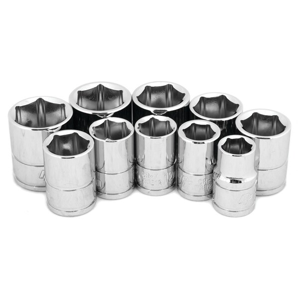 Perform Tool Socket Set 3/8 In Drive; Metric; 6 Point; Chrome Vanadium Steel W38202 - main
