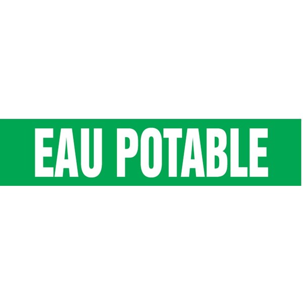 Accuform FRENCH PIPE MARKER EAU POTABLE CRPK575SSH - main