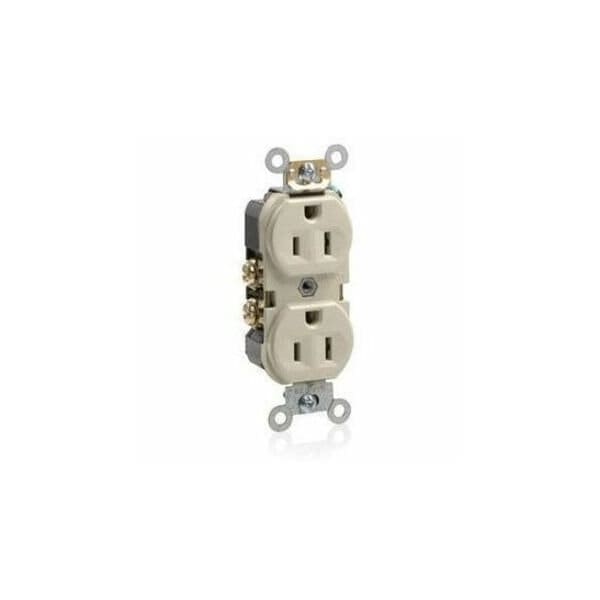 Leviton Commercial Grade Duplex Receptacle, 15 Amp, 125 Volt BR15-T - main