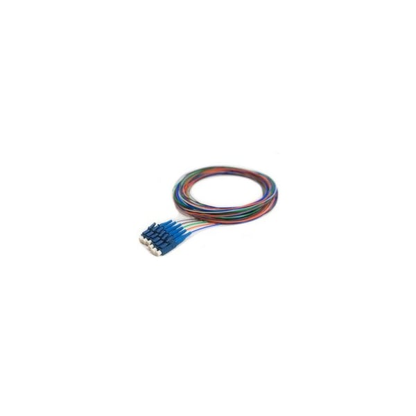 Cable Wholesale 6 Strand Fiber Pigtail, 9/125 Singlemode(Blue Boot), LC/UPC, 3 meter 15F1-02106 - main