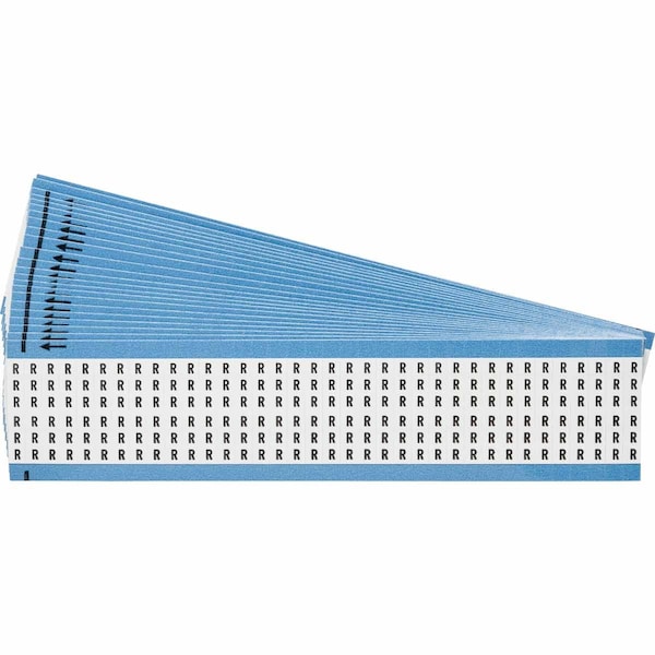 Brady Alphabetical Vinyl Cloth Upper Case Wire Marking Cards, Pack of 25 Cards, 25PK WM-R-PK - main