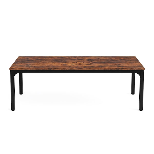 Homeroots 46" Brown and Black Wood and Iron Dining Table 635735 - main