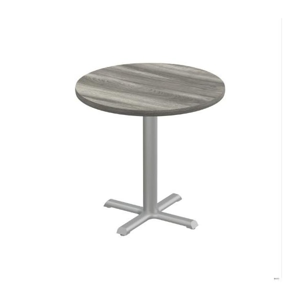 Correll Round Cafe Table, 24 in W, 24 in L, 29 in H, Particleboard Top, New England Driftwood SXT24R-52-98-52 - main
