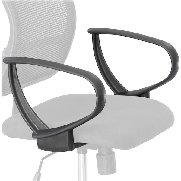Safco Desk Chair Loop Arms, Loop Arms, Mesh, Black 3396BL - main