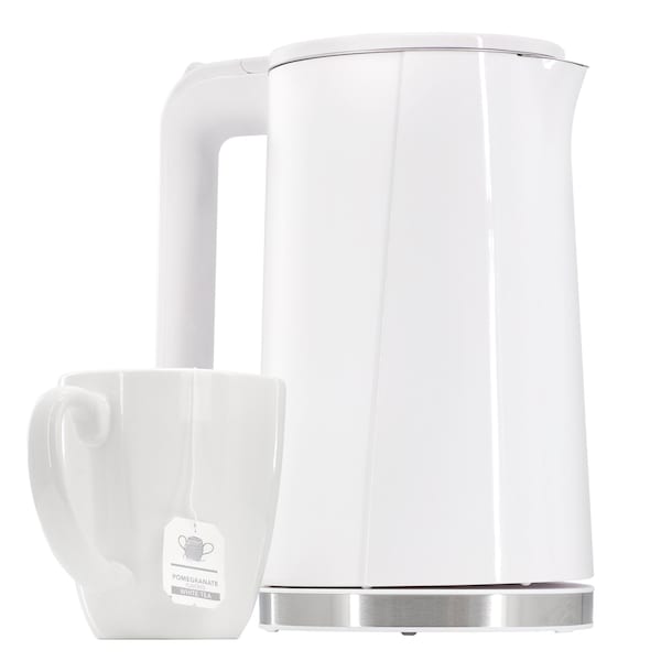 Megachef 1.8 Quart Stainless Steel Electric Tea Kettle in White MG-LT8718W - main