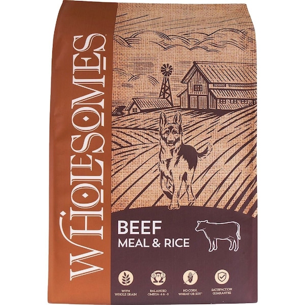 Wholesomes 40 Lb. Beef Meal/Rice Dry Dog Food 348105 - main
