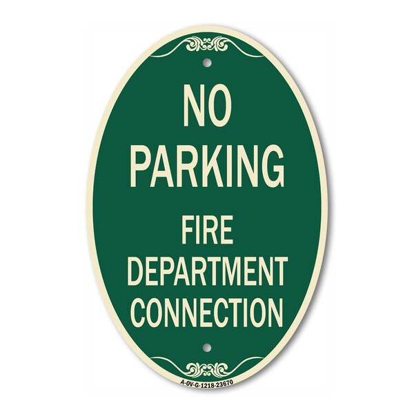Signmission No Parking Sign No Parking - Fire Department , 12 In X 18 In Architectural, Heavy Gauge Aluminum A-OV-G-1218-23670 - main