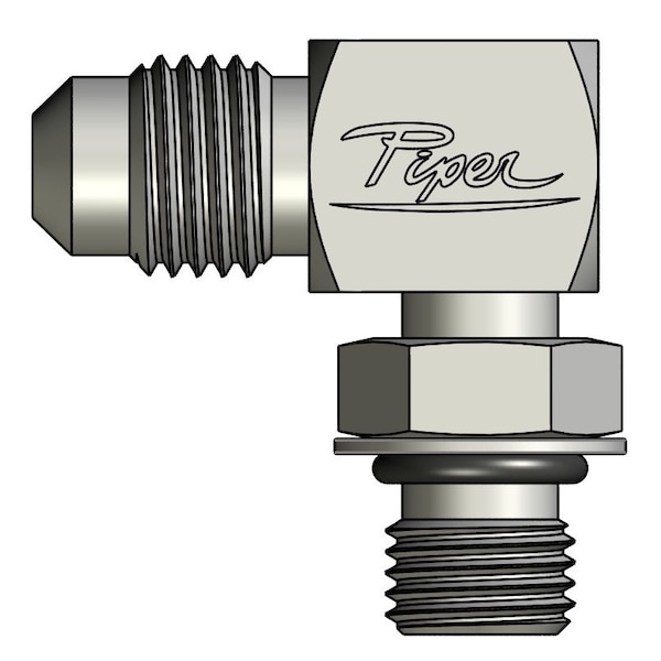 Piper Male JIC to Male O-Ring Boss Adjustable 90 Degree Elbow 1/4in. Male JIC-3/16in. Male O-Ring Boss 0790-04-03 - main