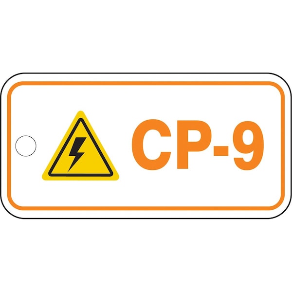 Accuform Energy Source ID Tag, CP-9, 1.5inx3in, Plastic, 5PK TDF209VPM - main