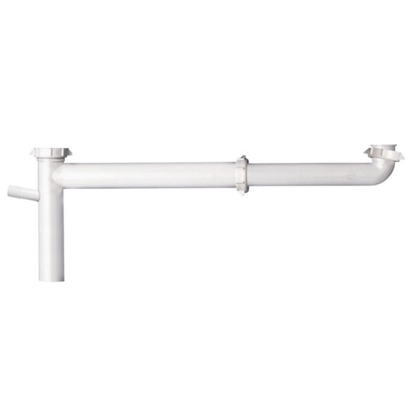 Gizmo 127TTWRUK Plastic Direct Connect End Outlet Continuous Waste White - 1.5 x 16 in. GI612979 - main